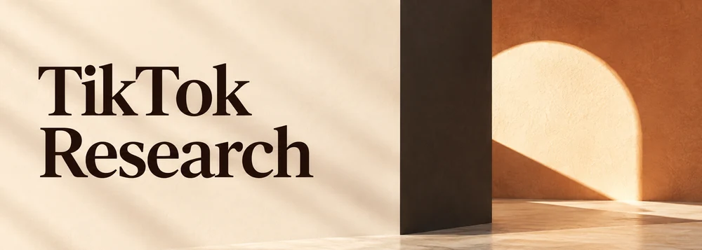 TikTok Research editorial cover with sunlit architectural forms
